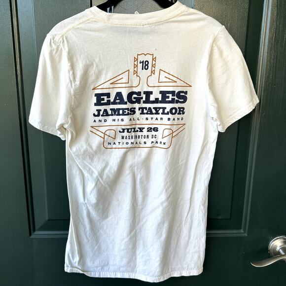 2018 Eagles and James Taylor Washington DC Concert Tee T-Shirt Nationals Park - Picture 4 of 7